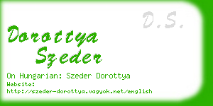 dorottya szeder business card